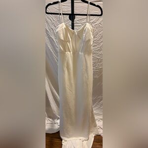 Lulu's Chic Cream/White Maxi Dress